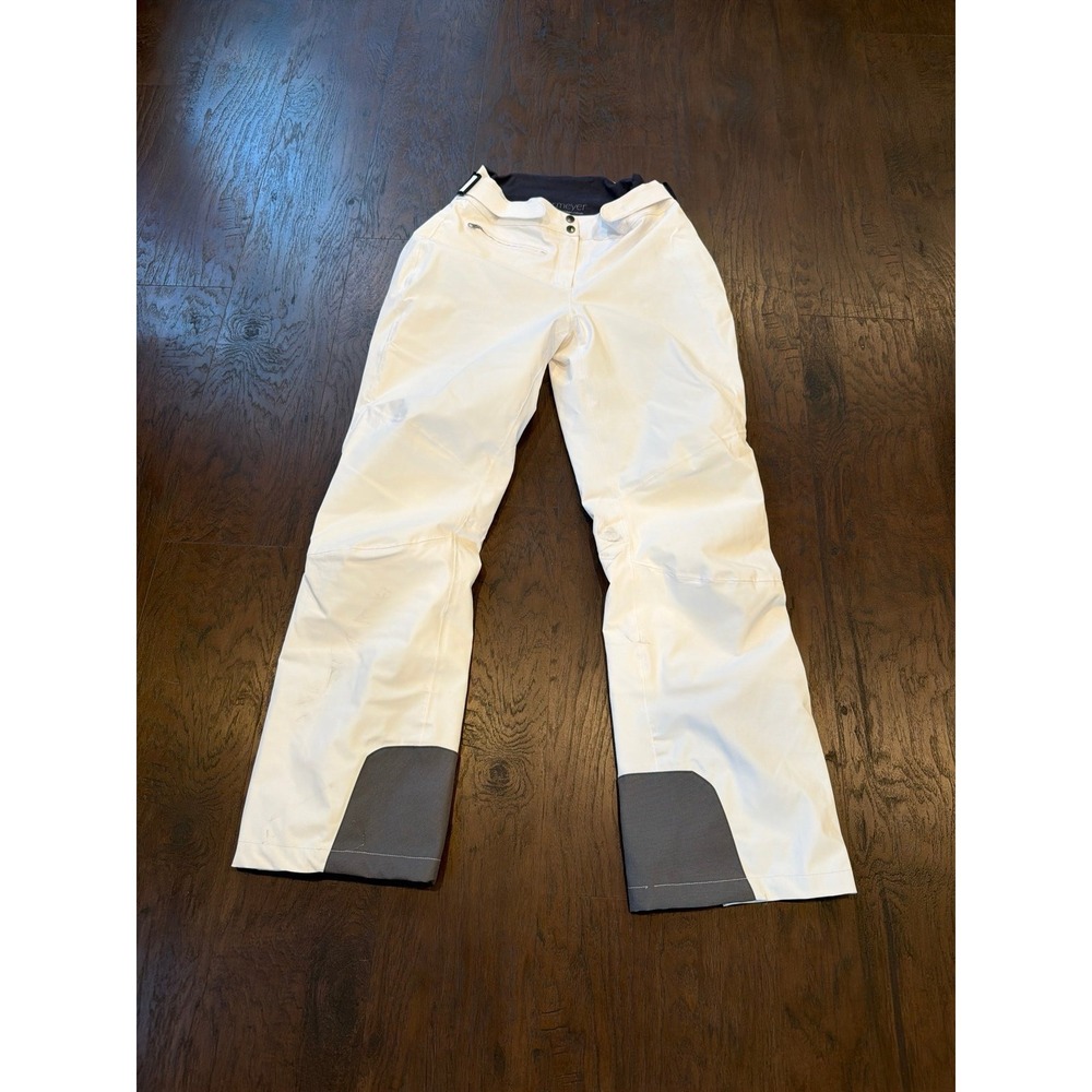 Obermeyer Womens Ski Snow Pants Size 12 White Waterproof Snowboard Winter Gear
